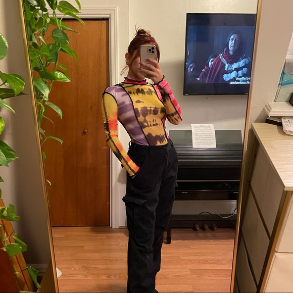 Funky Mesh Long Sleeve Turtleneck 
